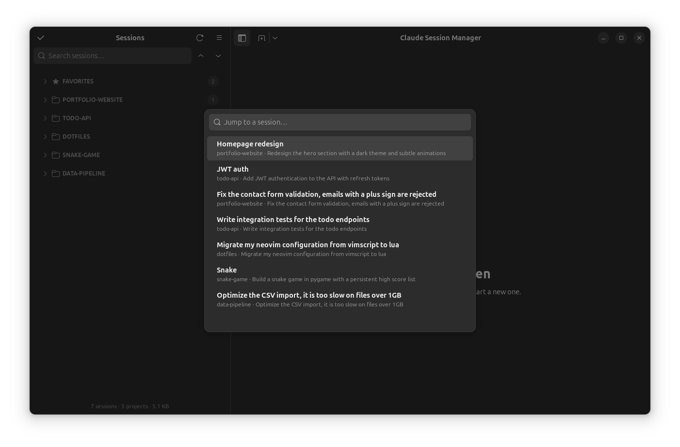 Quick switcher